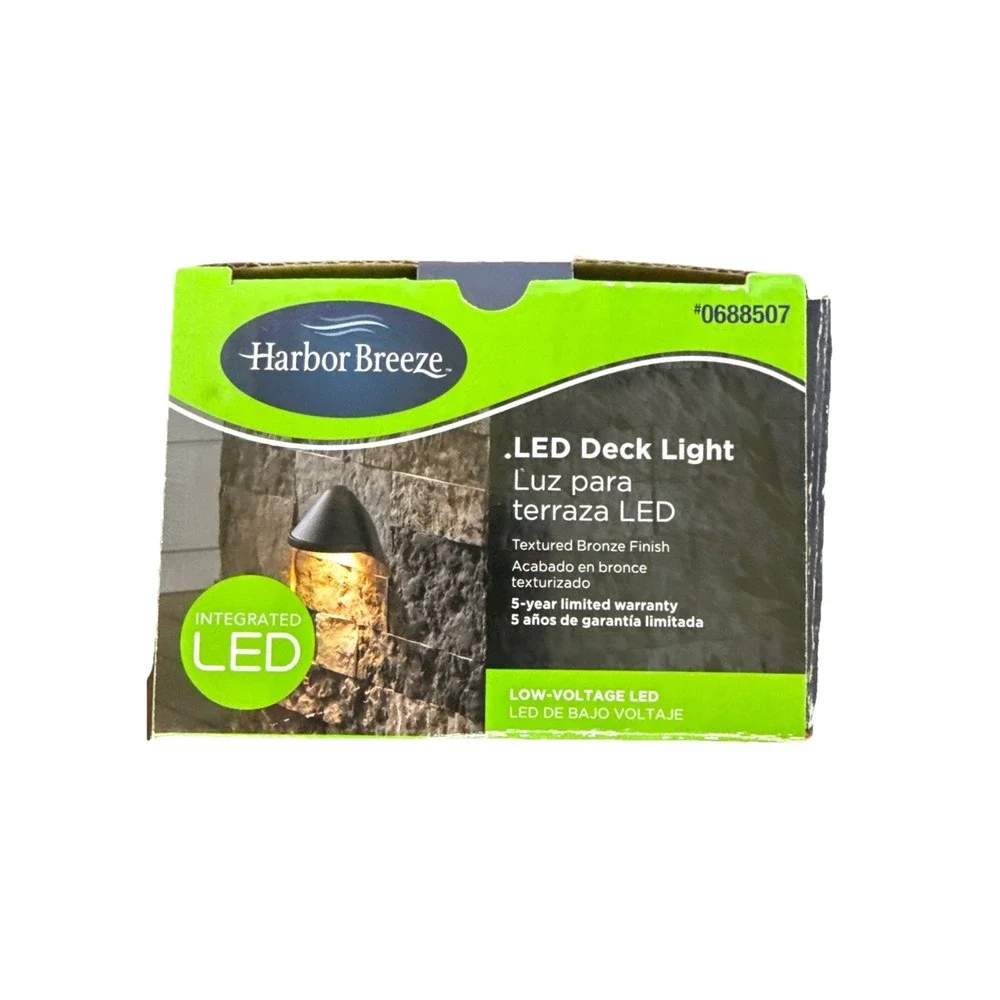 Harbor Breeze LED Deck Light 2 Watt Textured Bronze Low Voltage NEW